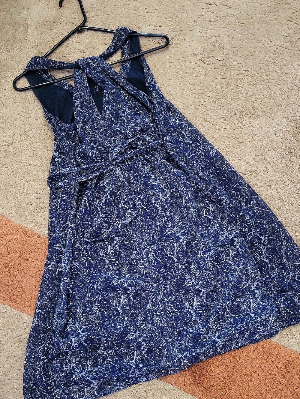 Converse Navy Paisley Midi Dress
